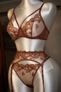 Floral Lace Garter Lingerie Set